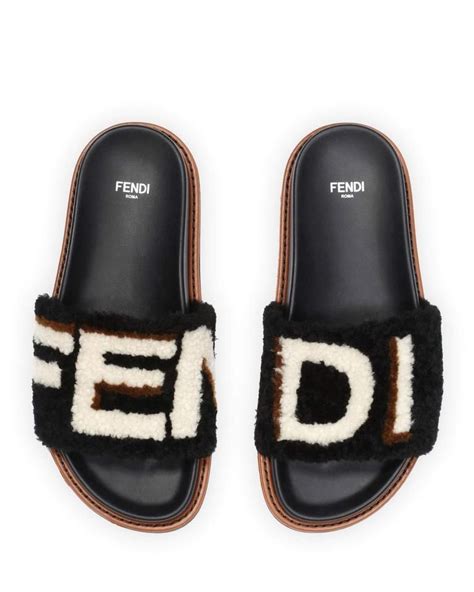 fendi fur slides womens